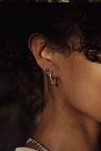 Birthstone Hoop Earrings