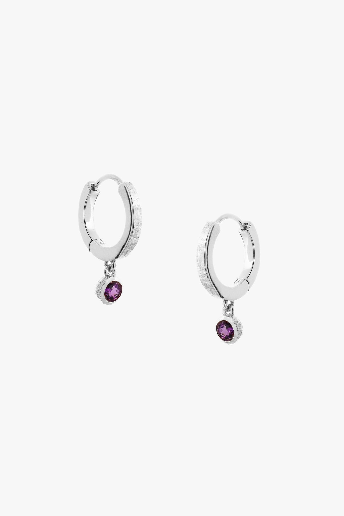 Birthstone Hoop Earrings