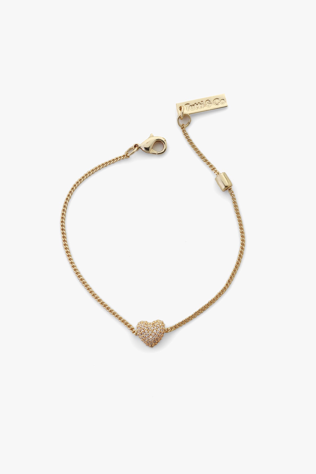 Pave Heart Bracelet