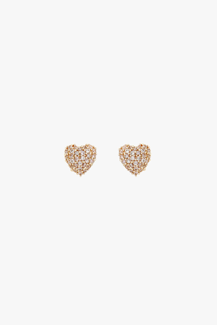 Pave Heart Earrings