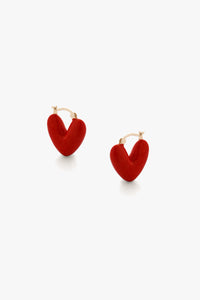 Coral Heart Earrings