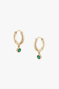 Birthstone Hoop Earrings