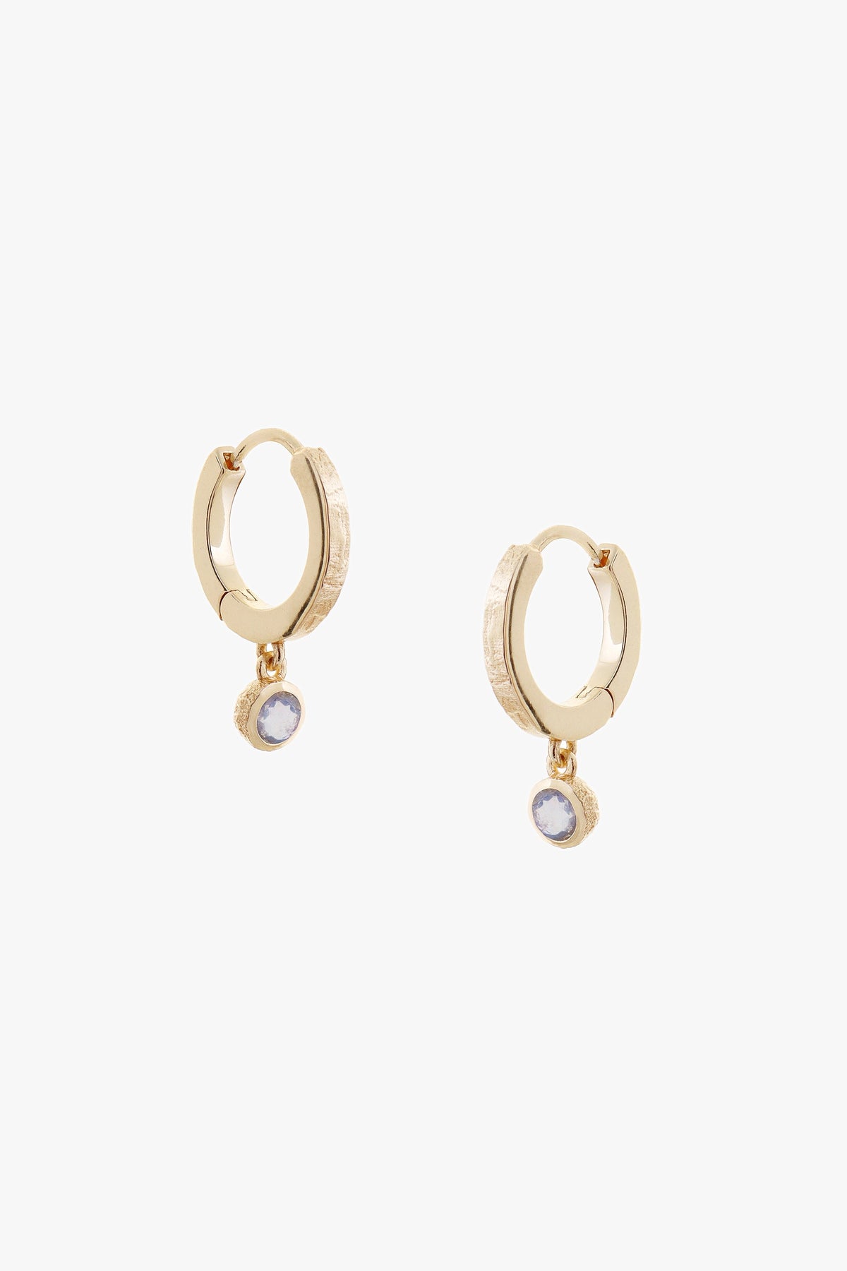 Birthstone Hoop Earrings