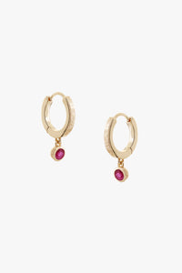 Birthstone Hoop Earrings