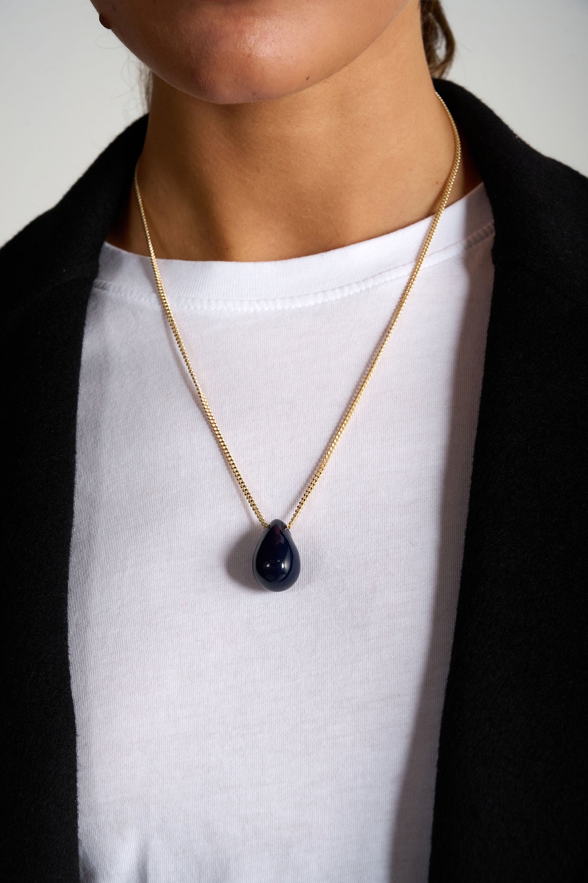 Hush Necklace Navy Enamel