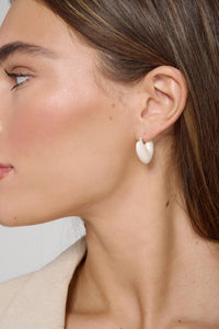 Pearl Heart Earrings