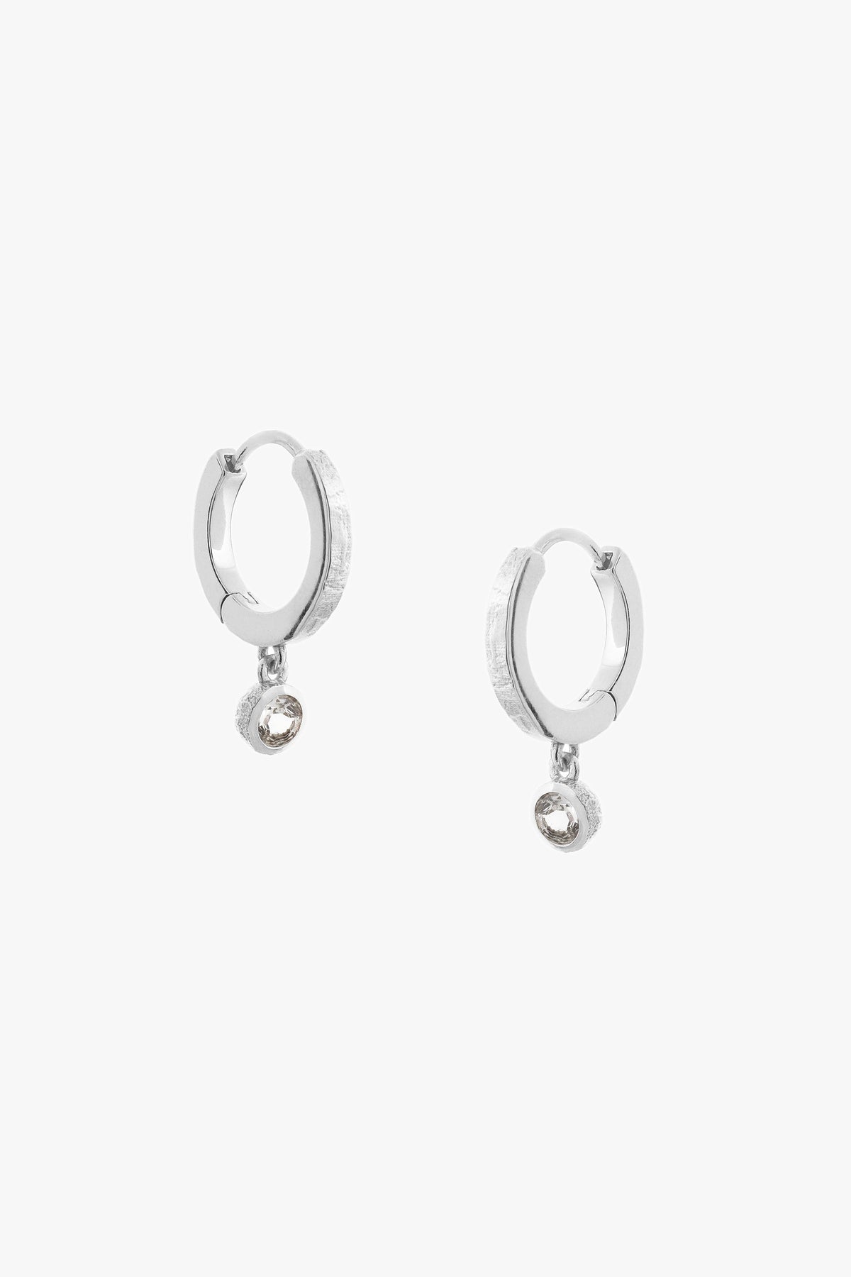 Birthstone Hoop Earrings