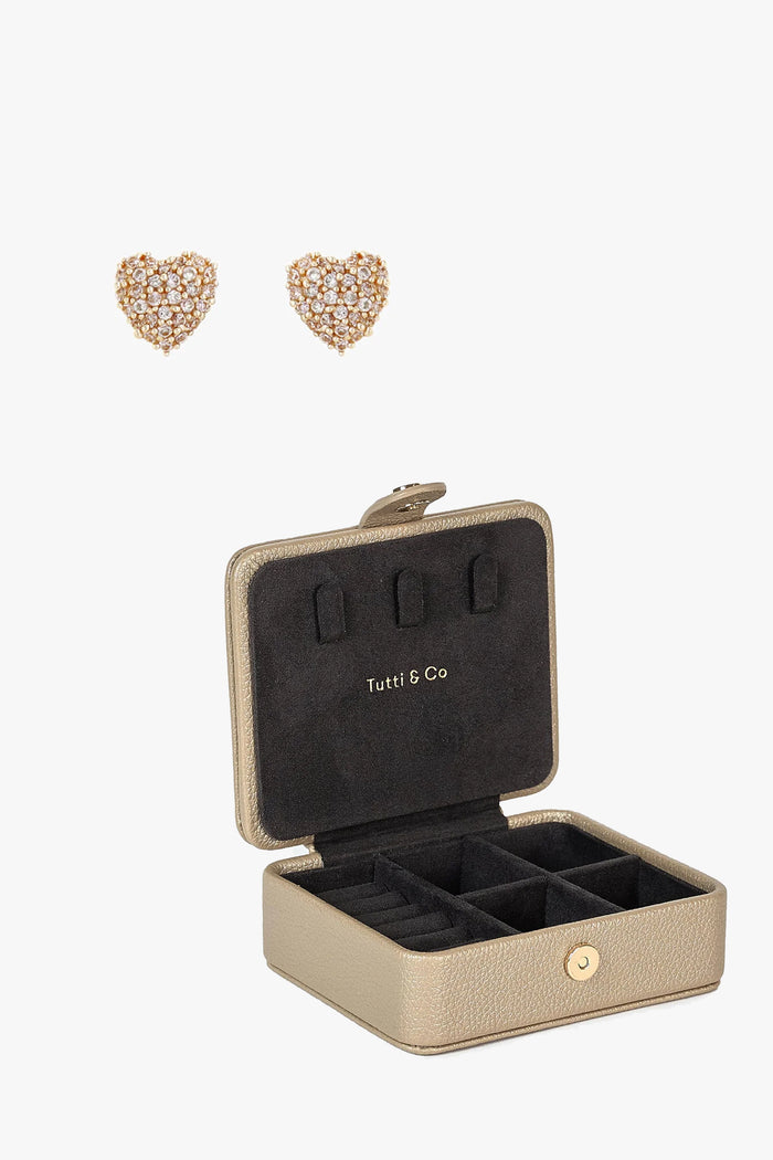 Jewellery Box & Heart Earrings Gift Set